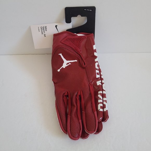 Nike Jordan Vapor Jet 7.0 Football Gloves NCAA Oklahoma DX5201-620 Size 3XL - Picture 1 of 3